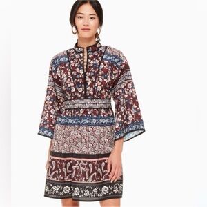 Kate Spade x Madison Ave patchwork roseta dress size 0